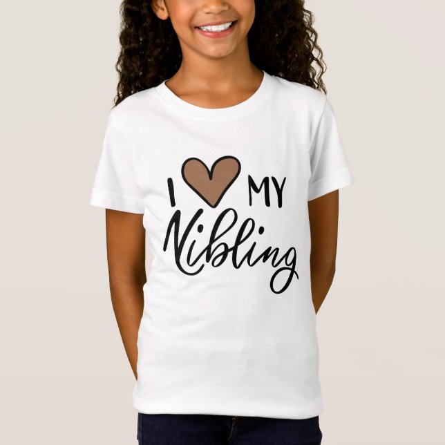 T-Shirt I Love My Nibling : A Timeless Affection, Everlast (Devant)