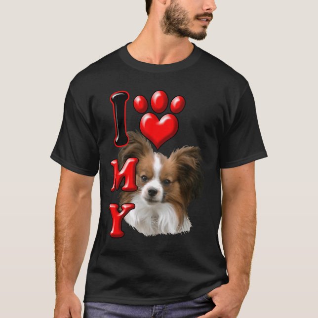 T-shirt I Love My Papillon 21 (Devant)