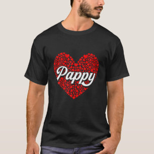 T-shirt I Love My Pappy Is My Valentine Day Funny Heart Fa