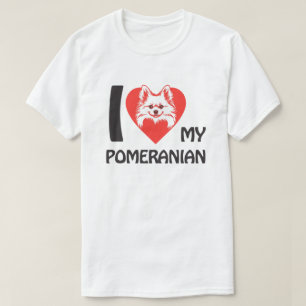 T-shirt I Love My Pomeranian - mignon cadeau Amoureux des