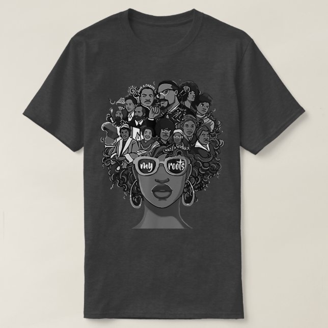 T-shirt I Love My Roots Back Powerful Black History Month  (Design devant)
