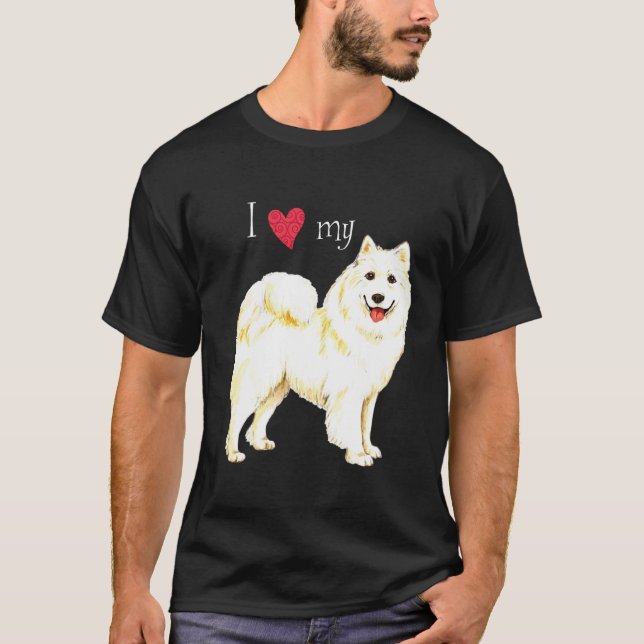 T-shirt I Love my samoyed (Devant)