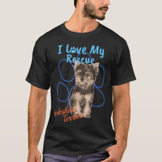 T-shirt I Love My Secourt Yorkshire Terrier Cool Adopté Do