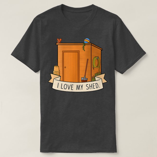 T-shirt I Love My Shed  (Design devant)
