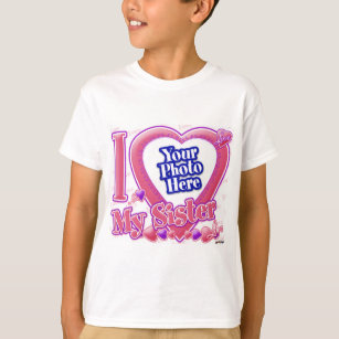 T-shirt I Love My Sister rose/violet - photo