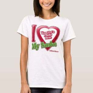 T-shirt I Love My Snake - Photo