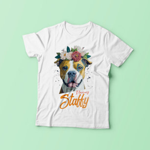 T-shirt I Love My Staffy - Staffordshire Bull Terrier