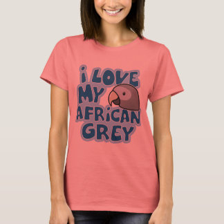 T-shirt I Love My Timneh African Grey Ladies Ringer