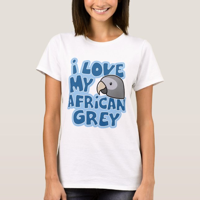 T-shirt I Love My Timneh African Grey Ladies Ringer (Devant)