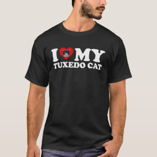 T-shirt I Love My Tuxedo Chat noir et blanc