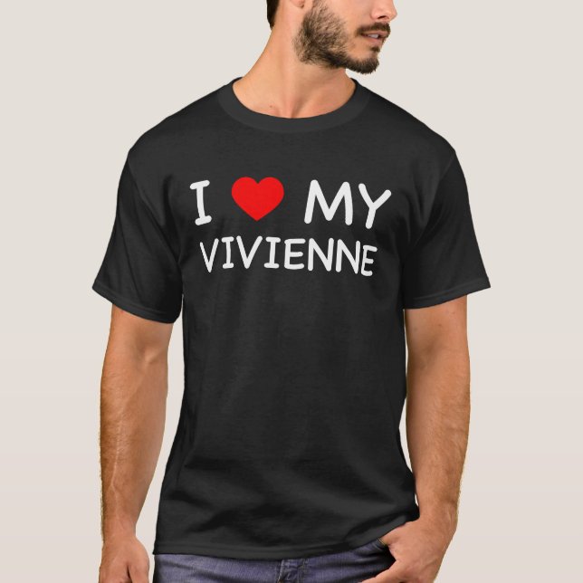 T-shirt I Love My Vivienne Red Heart (Devant)