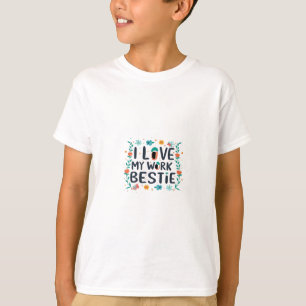 T-shirt I Love My Work Bestie Classic
