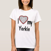I Love My Yorkie - mignon Chien de Coeur Rouge Pho