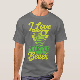 T-shirt I Love Myrtle Beach South Carolina Retro Palm Suns