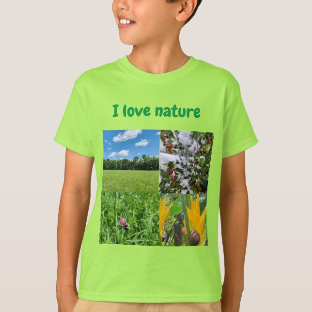 T-shirt I Love Nature Kids (Devant)