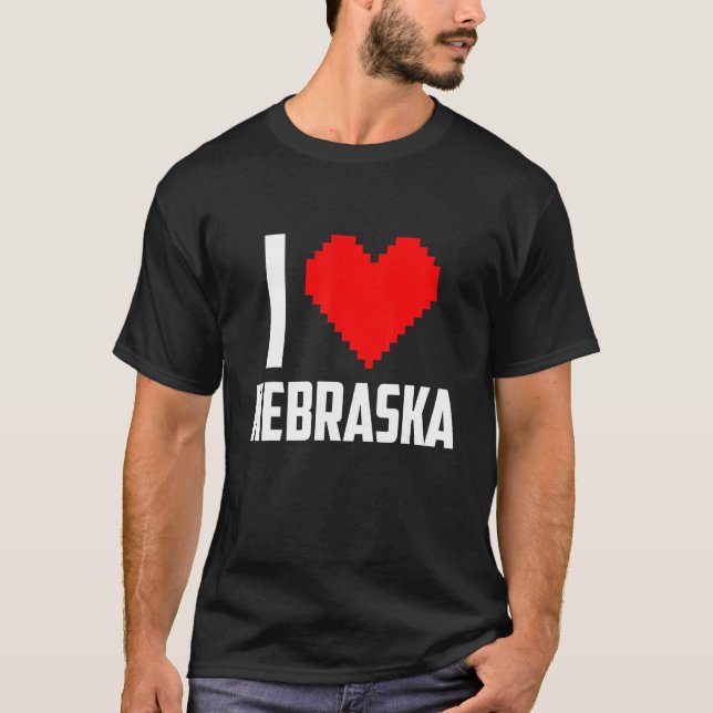 T-shirt I love Nebraska (Devant)