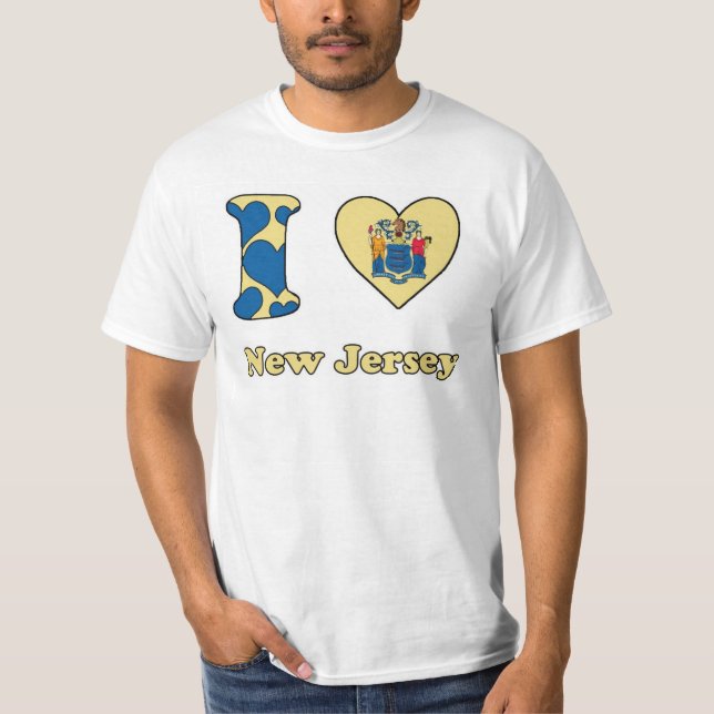 T-shirt I love New Jersey (Devant)