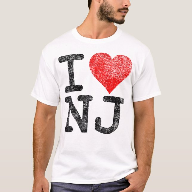 T-shirt I Love New Jersey I Heart Nj (Devant)