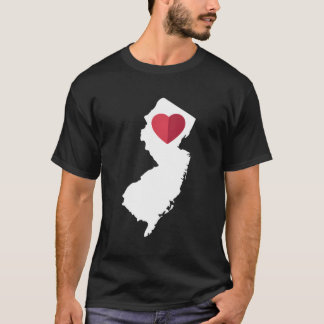T-shirt I Love New Jersey Nj Cute State Pride Heart Gift S