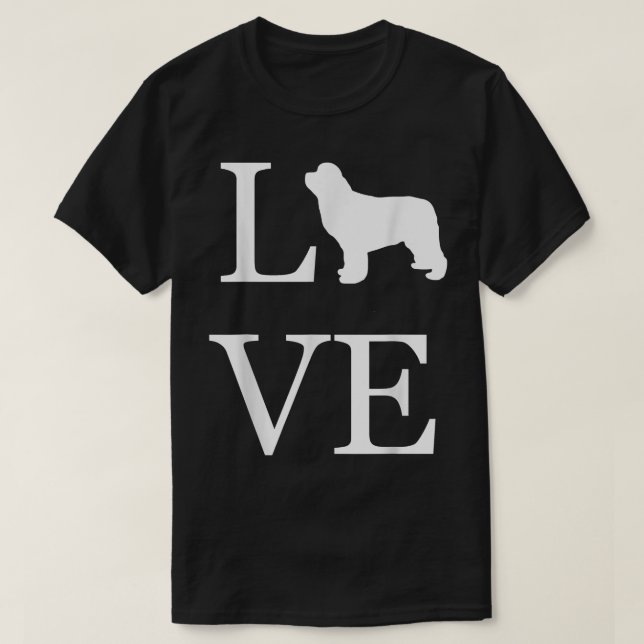 T-shirt I Love Newfoundland Newfie Amoureux des chiens Whi (Design devant)