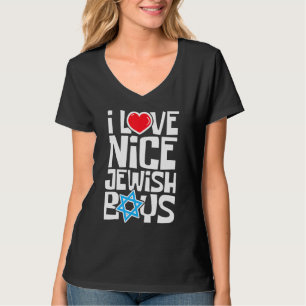 T-shirt I Love Nice Jewish Boys - Juifs Hébreux Israélites