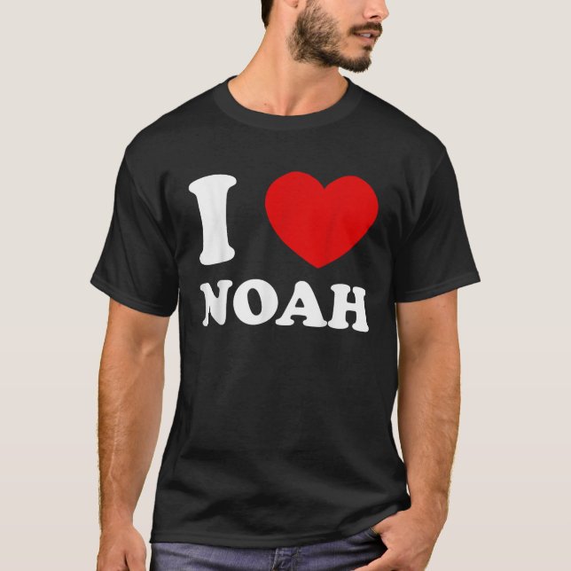 T-shirt I Love Noah I Heart Noah Funny Noah (Devant)