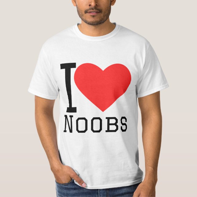 T-shirt I love noobs (Devant)