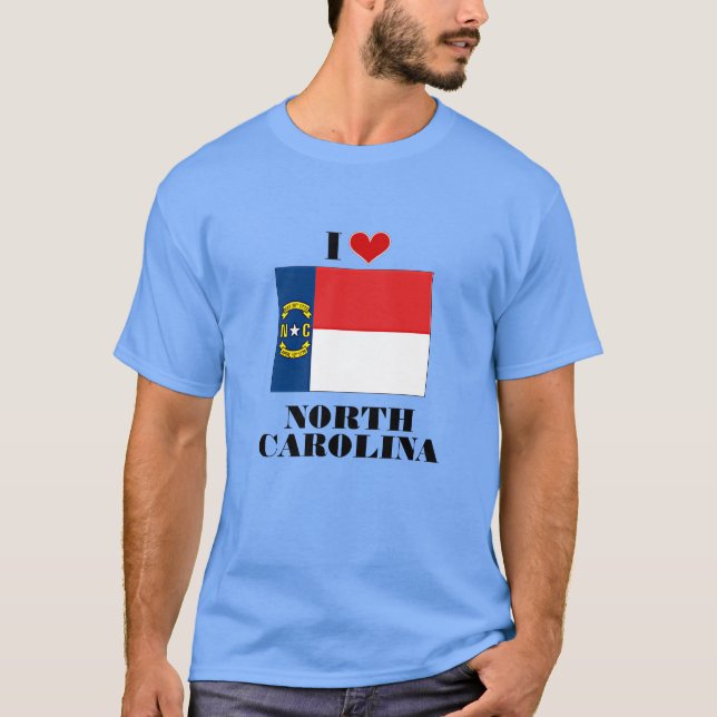 T-shirt I Love North Carolina (Devant)