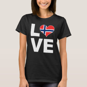 T-shirt I Love Norvège Coeur Drapeau Norvège