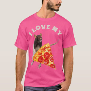 T-shirt I Love NY Pizza and Mouse amoureux Pizza Rats Funn