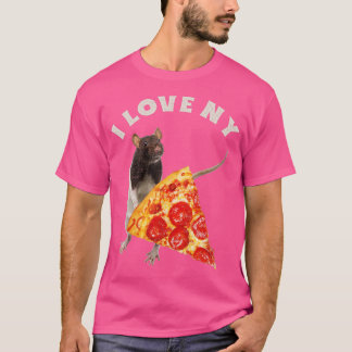 T-shirt I Love NY Pizza and Mouse amoureux Pizza Rats Funn