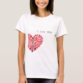T-shirt I love OBOE T-shirts オーボエTシャツ