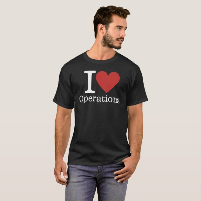 T-shirt I ❤️ Love Operations for Employees CUSTOM Hommes (Devant entier)