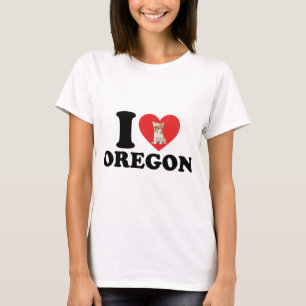 T-shirt I Love Oregon et My Chihuahua