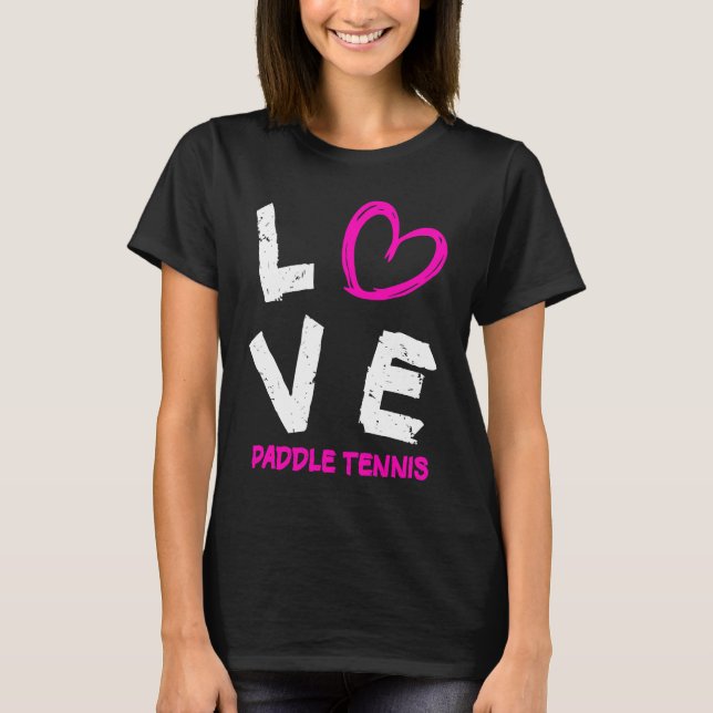 T-shirt I Love Paddle Tennis Heart (Devant)