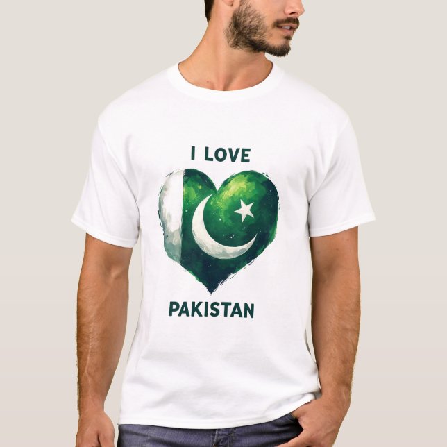 T-shirt I love Pakistan (Devant)