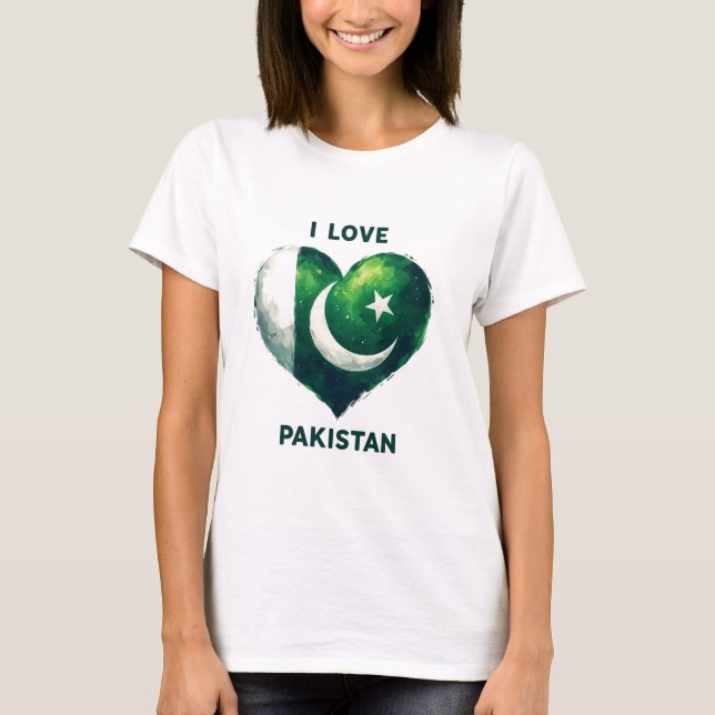 T-shirt I love Pakistan (Devant)
