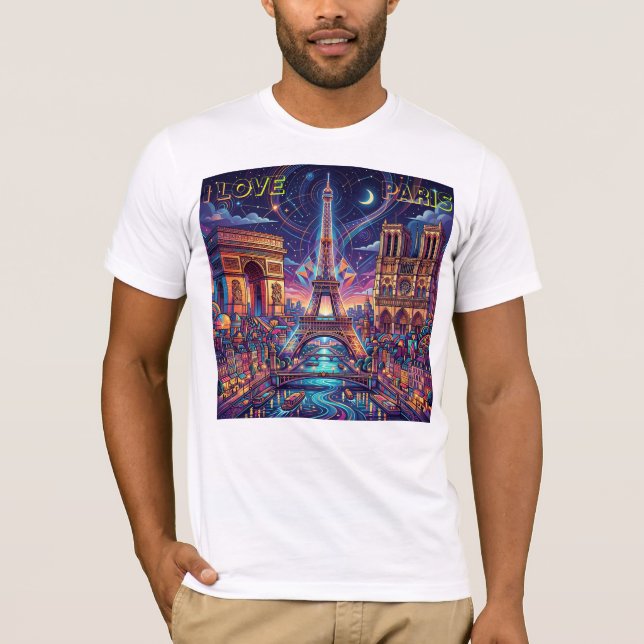 T-SHIRT I LOVE PARIS DESIGN  (Devant)