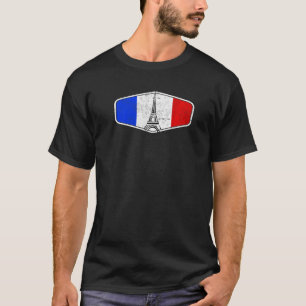 T-shirt I Love Paris France Tour Eiffel Vintage Français S