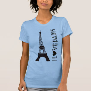 T-shirt I Love Paris   La Tour Eiffel