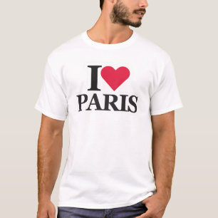 T-shirt I Love Paris, Paris romantique inspiré des voyages