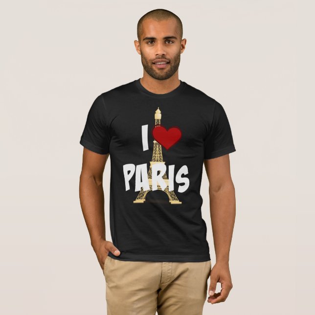 T-shirt "I Love Paris", Tour Eiffel (Devant entier)