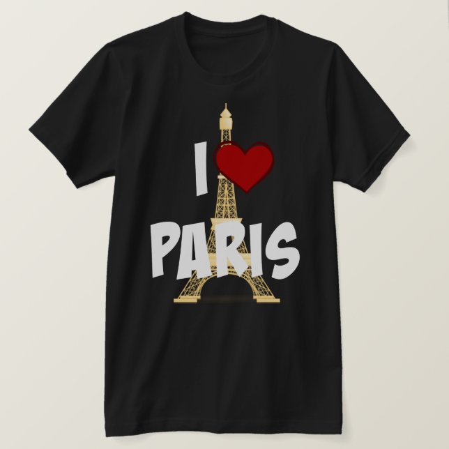 T-shirt I Love Paris, Tour Eiffel (Design devant)