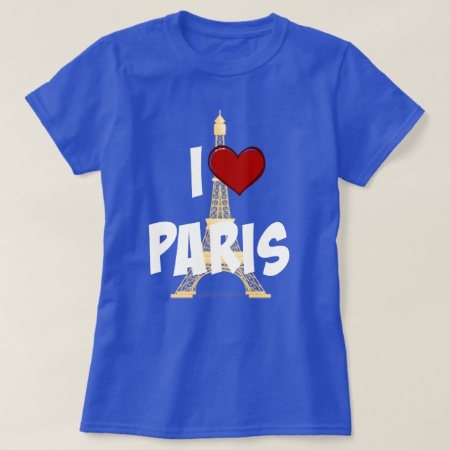 T-shirt I Love Paris, Tour Eiffel (Design devant)