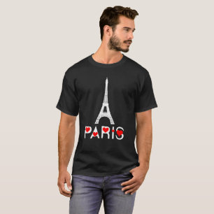 T-shirt I Love Paris Tour Eiffel élégant