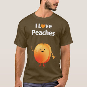 T-shirt I Love Peaches Fruit & Végétarien