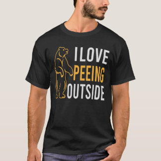 T-shirt I Love Peeing Extérieur drôle Camping Randonnée