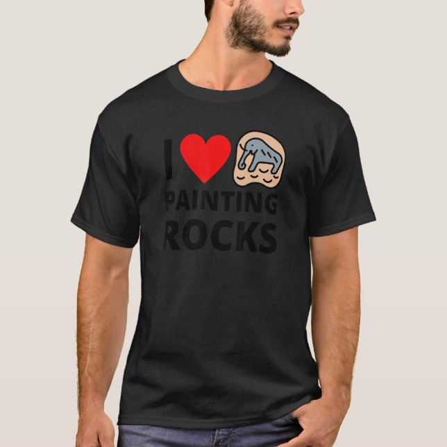 T-shirt I Love Peinture Rocks Heart Rock Kindness Paint El (Devant)