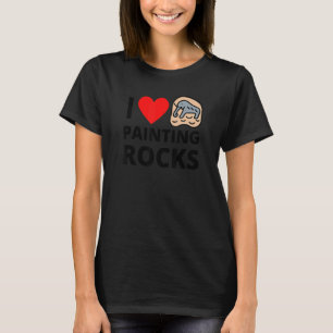 T-shirt I Love Peinture Rocks Heart Rock Kindness Paint El