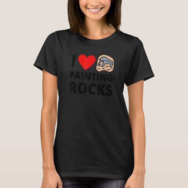 T-shirt I Love Peinture Rocks Heart Rock Kindness Paint El (Devant)